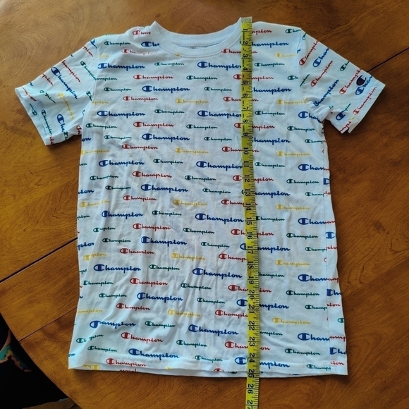 Champion All Over Logo Kids Tee T-Shirt Colorful Casual Youth Kids Boys Size XL - Picture 6 of 6